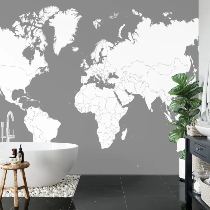Fototapeta Mapa Świata – Geografia i Podróże na Ścianie