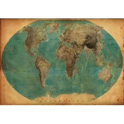 Fototapeta Stara Mapa Świata – Kartografia i Odkrycia Geograficzne