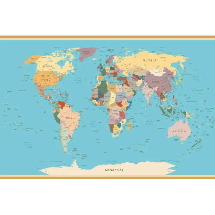 Fototapeta Mapa Świata – Podróże i Geografia na Ścianie – produkt