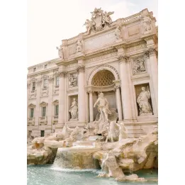 Plakat Fontanna Di Trevi – Barokowa Rzeźba w Rzymie – produkt
