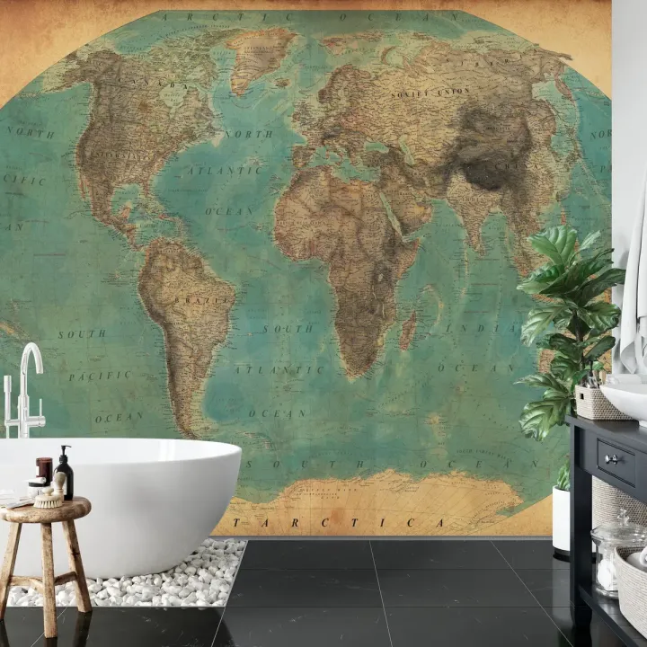 Fototapeta Stara Mapa Świata – Kartografia i Odkrycia Geograficzne