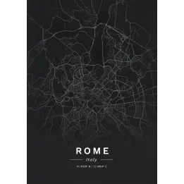 Plakat Mapa Rzymu – Minimalistyczny Design Starożytnego Miasta – produkt