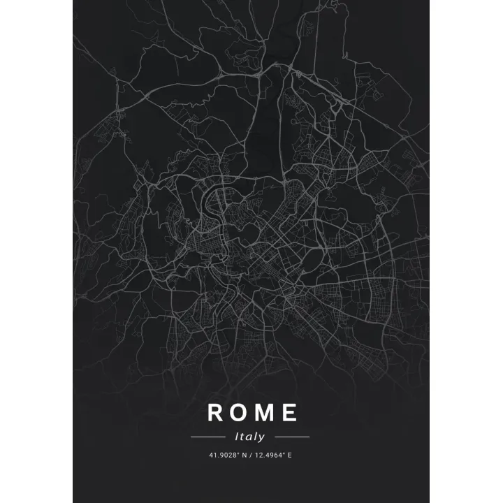 Plakat Mapa Rzymu – Minimalistyczny Design Starożytnego Miasta – produkt