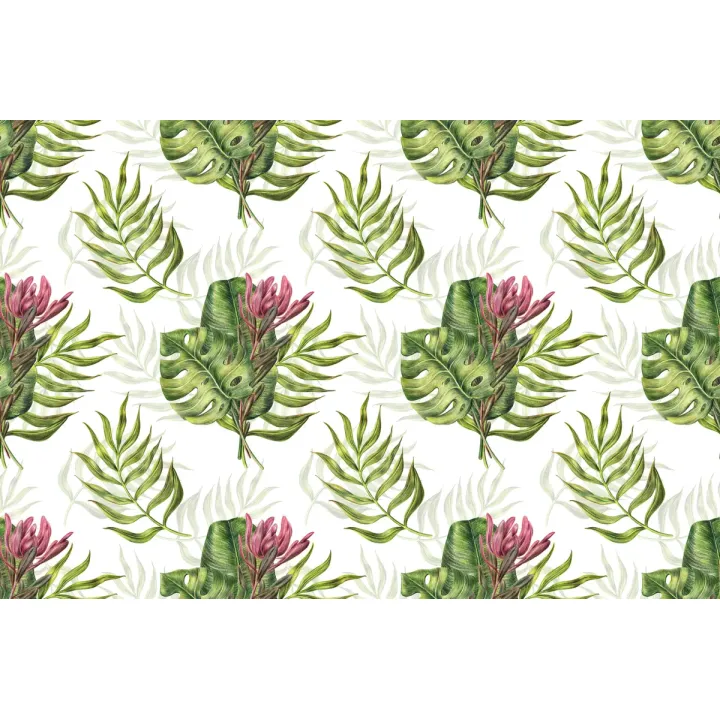 Fototapeta Liście Monstera – Tropikalna Dżungla Pełna Roślinności – produkt