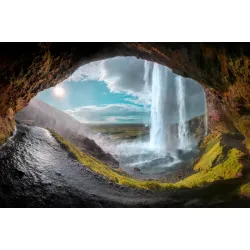 Fototapeta Wodospad Jaskinia – Seljalandsfoss na Islandii