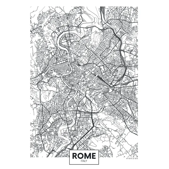 Plakat Mapa Miasta Rzym – Starożytność i Architektura Wiecznego Miasta – produkt