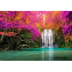 Fototapeta Wodospad Erawan – Tropikalny Krajobraz Tajlandii