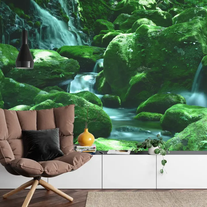 Fototapeta Wodospad Skały – Natura i Krajobraz Pełen Wody