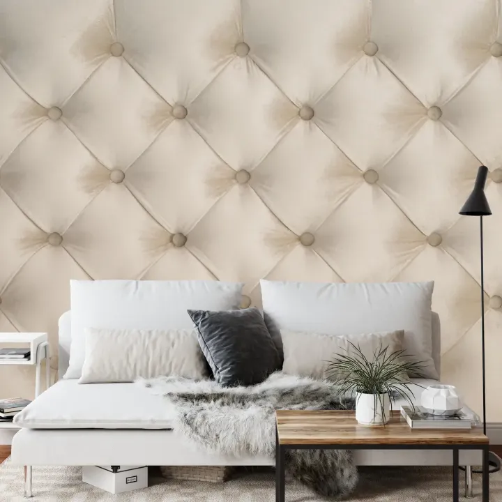 Fototapeta Pikowana Beżowa – Geometryczna Tekstura w Stylu Minimalistycznym