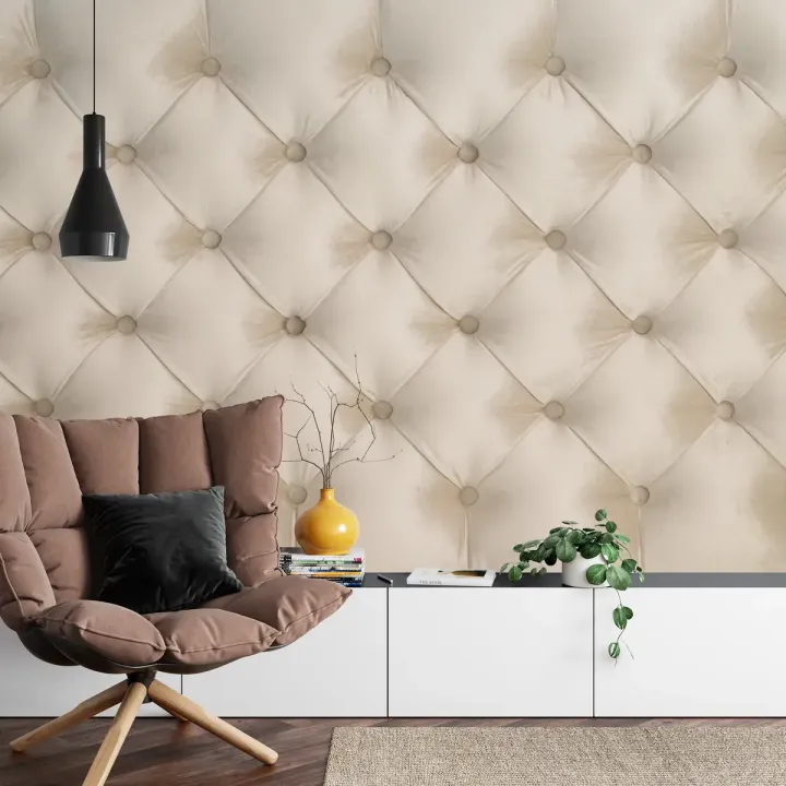 Fototapeta Pikowana Beżowa – Geometryczna Tekstura w Stylu Minimalistycznym