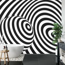 Fototapeta Kula 3D – Abstrakcja Geometryczna i Iluzja Optyczna