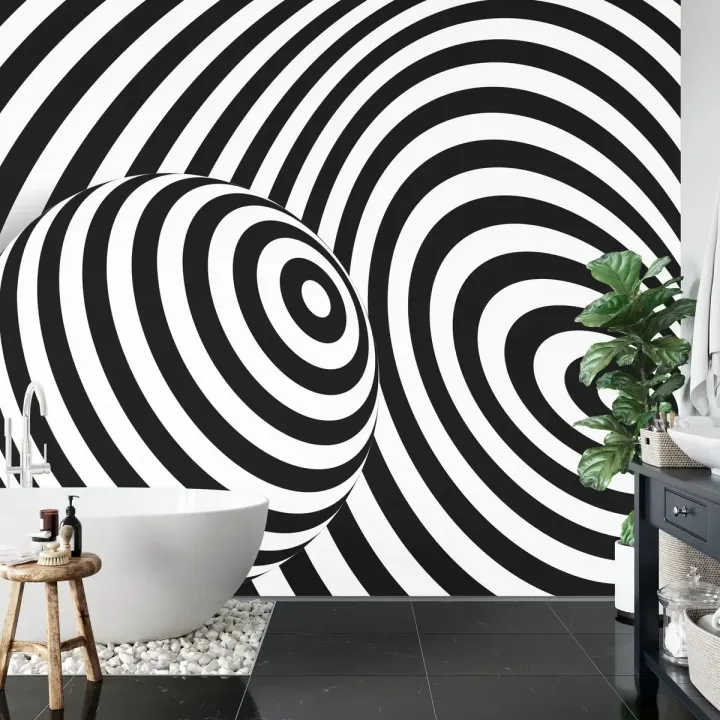 Fototapeta Kula 3D – Abstrakcja Geometryczna i Iluzja Optyczna