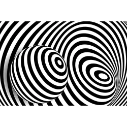 Fototapeta Kula 3D – Abstrakcja Geometryczna i Iluzja Optyczna
