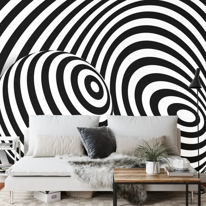 Fototapeta Kula 3D – Abstrakcja Geometryczna i Iluzja Optyczna