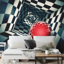 Fototapeta Kula 3D – Iluzja Optyczna i Głębia Perspektywy