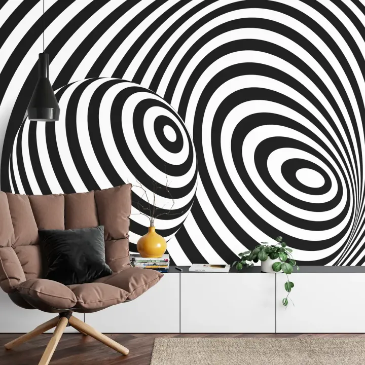 Fototapeta Kula 3D – Abstrakcja Geometryczna i Iluzja Optyczna