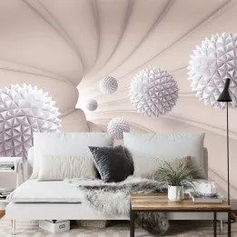 Fototapeta Kule 3D – Abstrakcja Geometryczna i Iluzja Optyczna