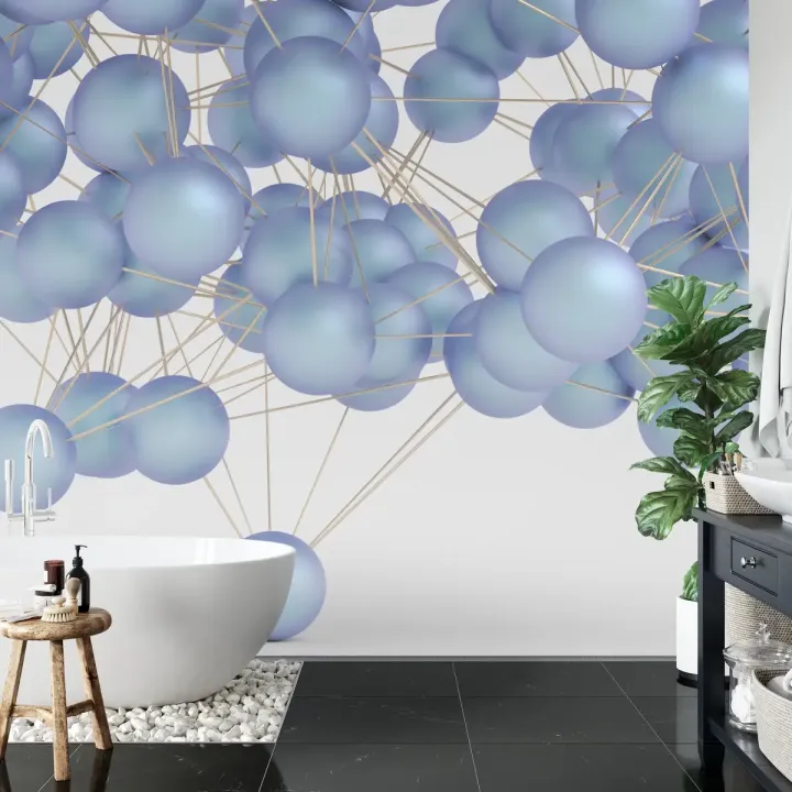 Fototapeta Nowoczesne Kule 3D – Abstrakcja Geometryczna i Iluzja Optyczna