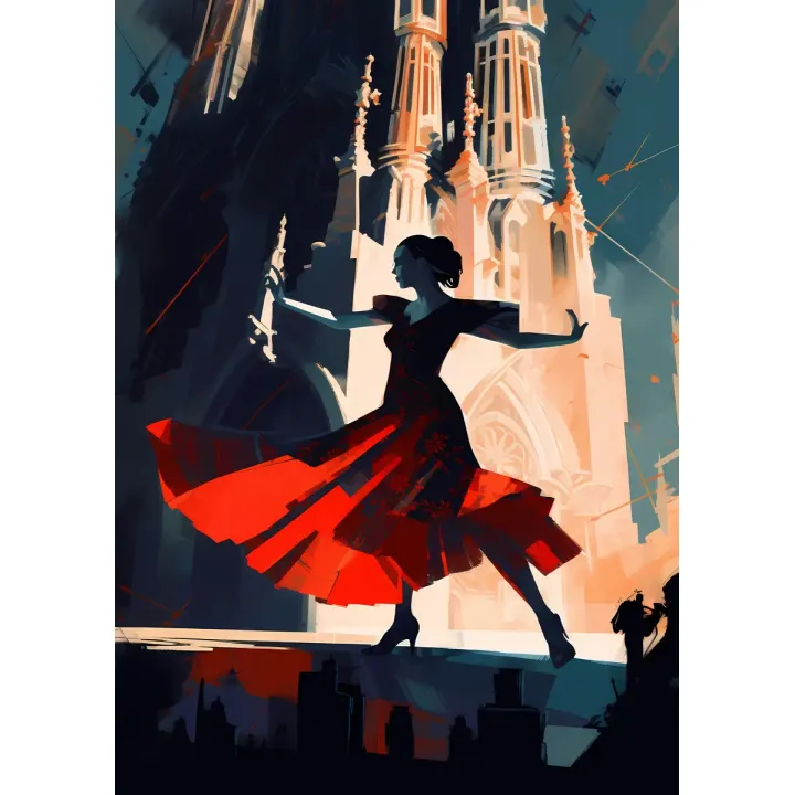 Plakat Tancerka Flamenco – Hiszpańska Kultura w Barcelonie – produkt