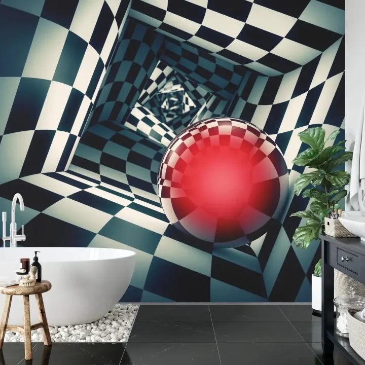 Fototapeta Kula 3D – Iluzja Optyczna i Głębia Perspektywy