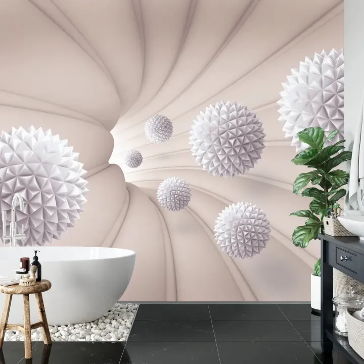 Fototapeta Kule 3D – Abstrakcja Geometryczna i Iluzja Optyczna