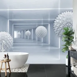 Fototapeta Kule 3D – Iluzja Optyczna i Głębia Perspektywy