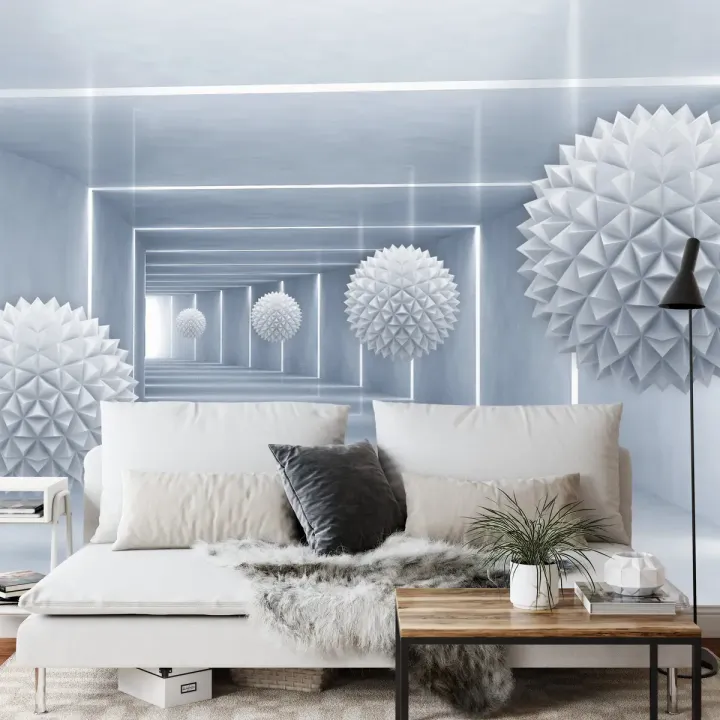 Fototapeta Kule 3D – Iluzja Optyczna i Głębia Perspektywy