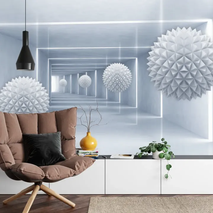 Fototapeta Kule 3D – Iluzja Optyczna i Głębia Perspektywy