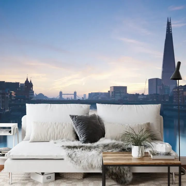 Fototapeta Pano – Skyline Londynu nad Tamizą