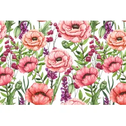 Fototapeta Maki Akwarela – Kwiaty Polne w Malarskim Stylu