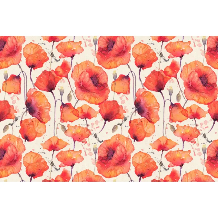 Fototapeta Maki Vintage – Akwarelowe Kwiaty Polne i Natura – produkt