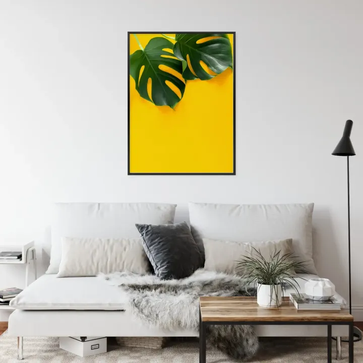 Plakat Wielkie Liście Monstery – Tropikalna Zieleń i Natura