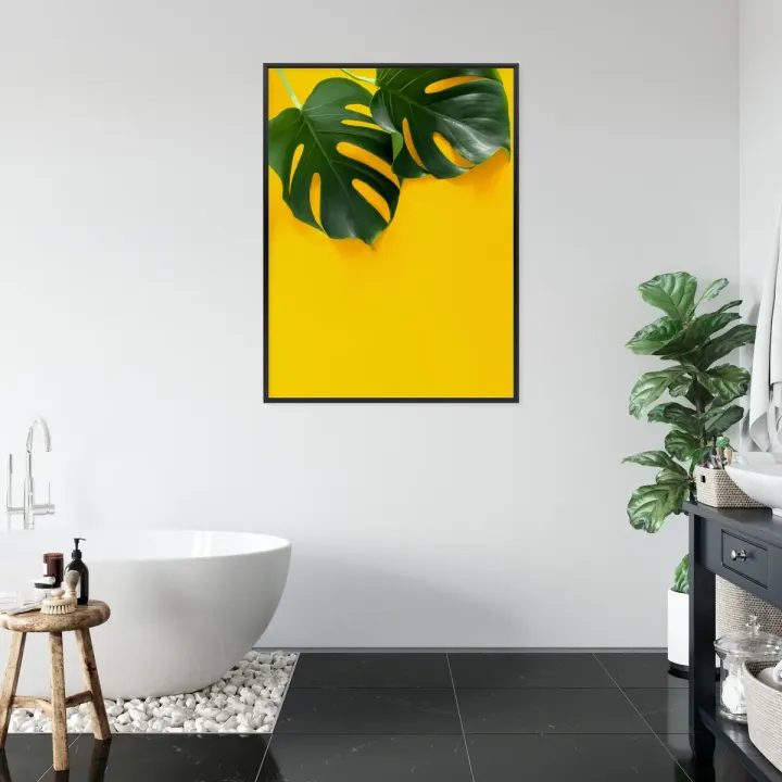Plakat Wielkie Liście Monstery – Tropikalna Zieleń i Natura