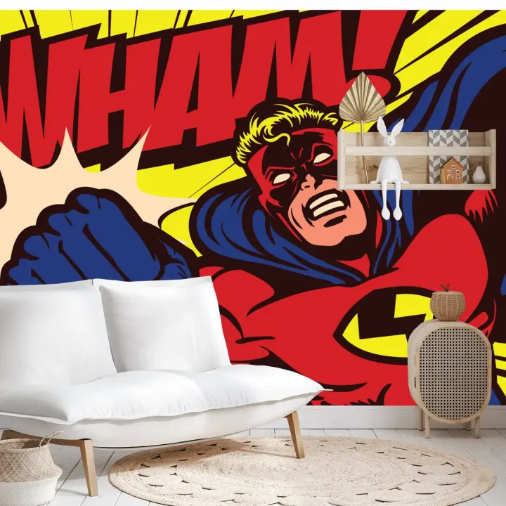Fototapeta Komiksowy Superbohater – Akcja i Kultura Pop w Stylu Comic Book