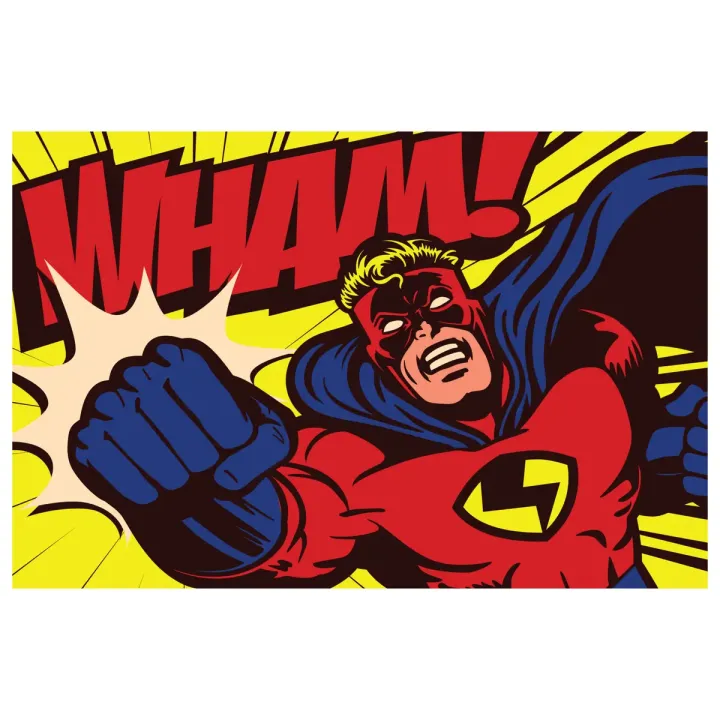 Fototapeta Komiksowy Superbohater – Akcja i Kultura Pop w Stylu Comic Book – produkt