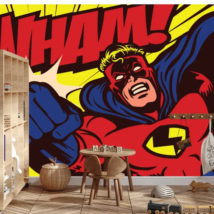 Fototapeta Komiksowy Superbohater – Akcja i Kultura Pop w Stylu Comic Book