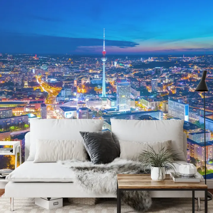 Fototapeta Berlin – Nocne Miasto i Skyline Metropolii