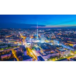 Fototapeta Berlin – Nocne Miasto i Skyline Metropolii