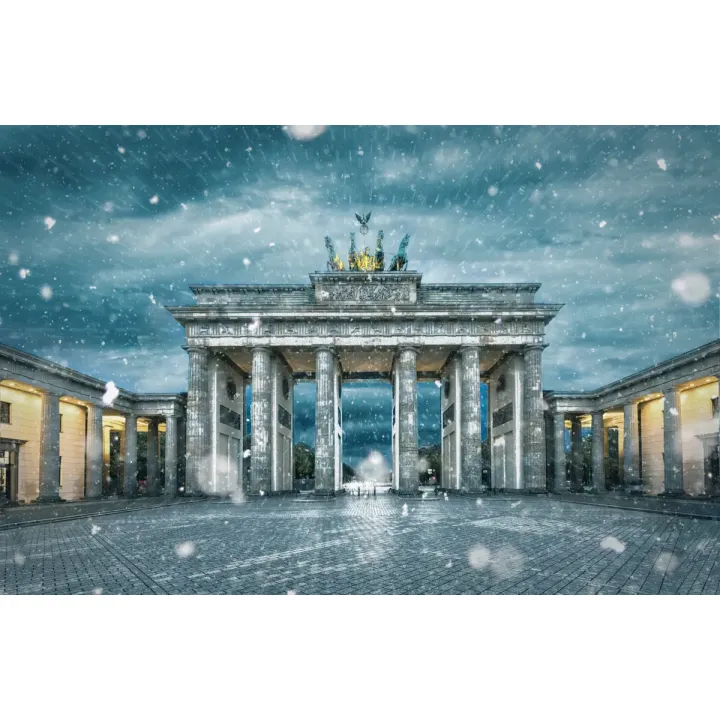 Fototapeta Brama Brandenburska – Zimowy Berlin w Świątecznej Atmosferze – produkt