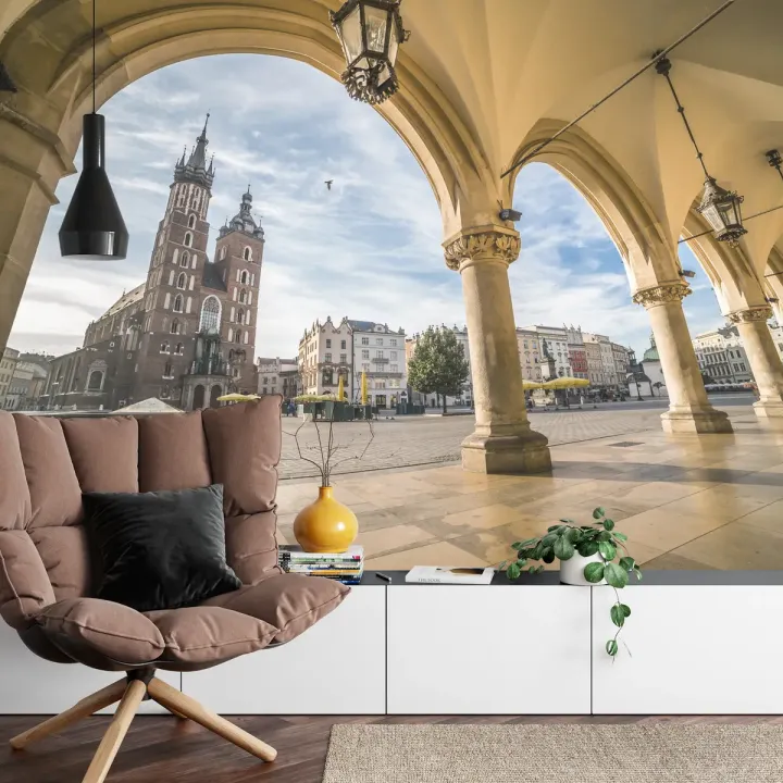 Fototapeta Krakowski Rynek – Rynek Główny i Kościół Mariacki