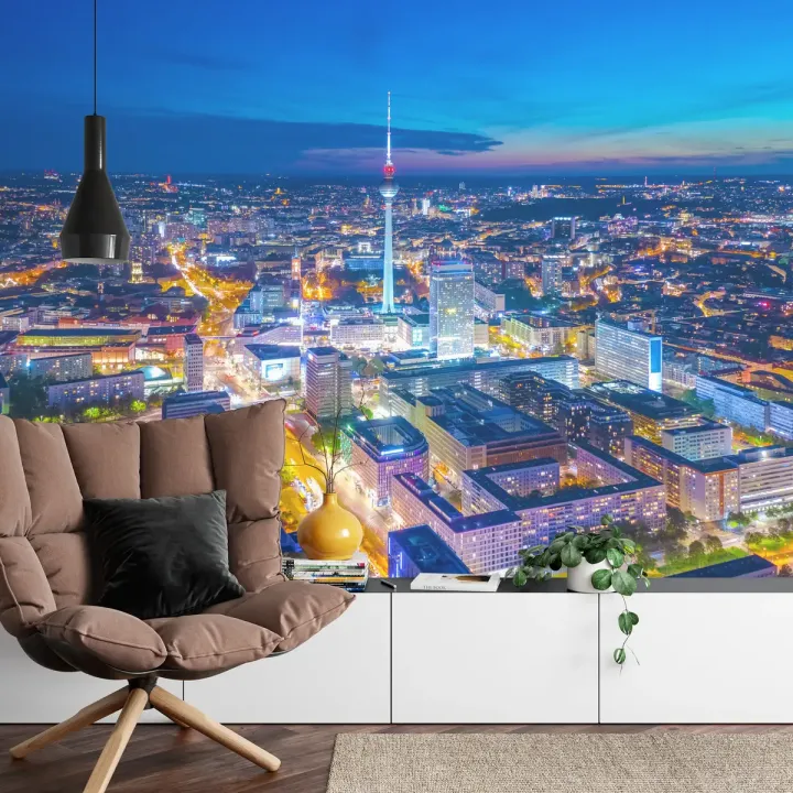 Fototapeta Berlin – Nocne Miasto i Skyline Metropolii