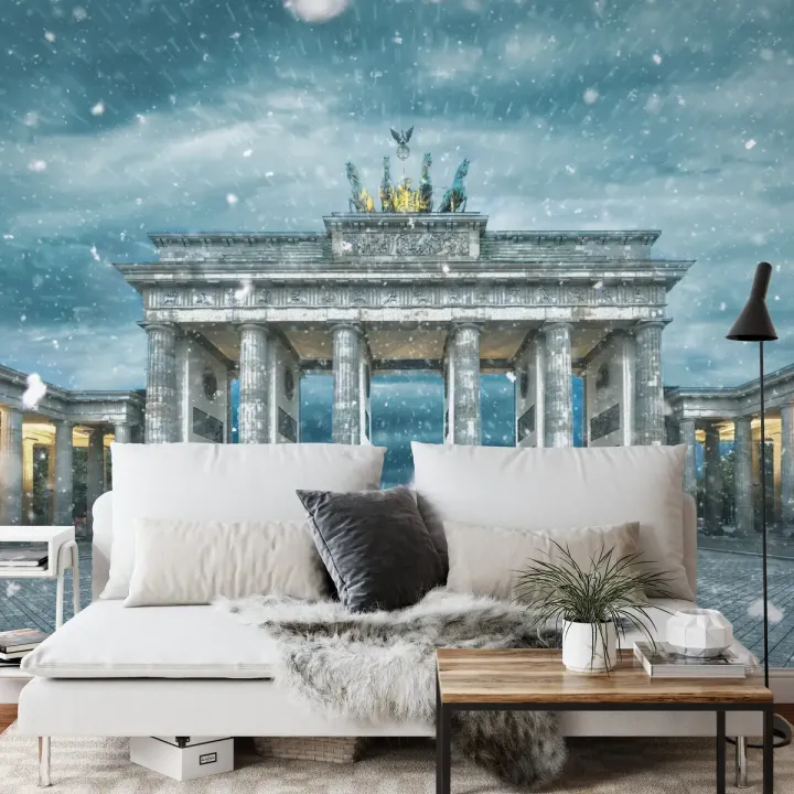 Fototapeta Brama Brandenburska – Zimowy Berlin w Świątecznej Atmosferze