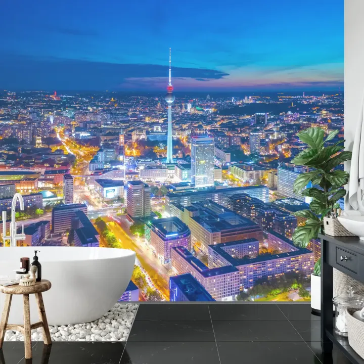Fototapeta Berlin – Nocne Miasto i Skyline Metropolii