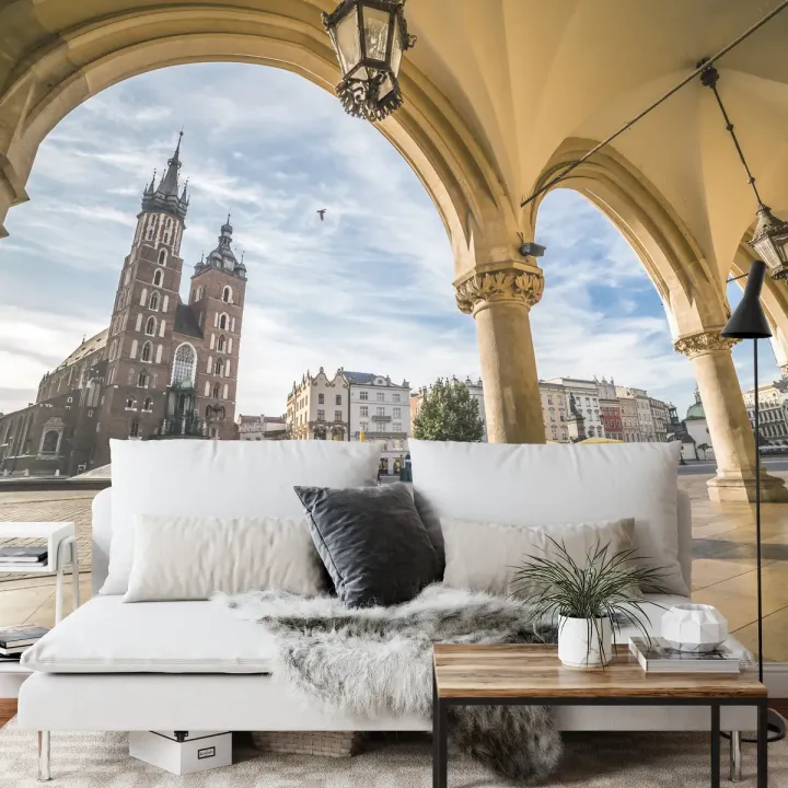 Fototapeta Krakowski Rynek – Rynek Główny i Kościół Mariacki