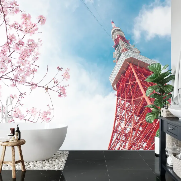 Fototapeta Tokyo Tower – Architektura Japonii na Tle Nieba