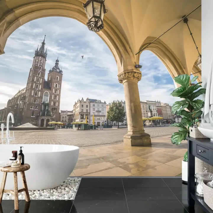 Fototapeta Krakowski Rynek – Rynek Główny i Kościół Mariacki