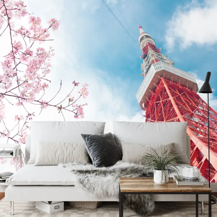 Fototapeta Tokyo Tower – Architektura Japonii na Tle Nieba