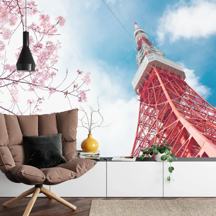 Fototapeta Tokyo Tower – Architektura Japonii na Tle Nieba