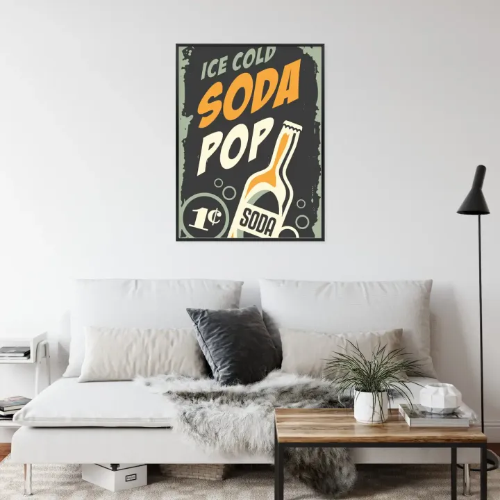 Plakat Napój Gazowany – Vintage Reklama z Lat 50.