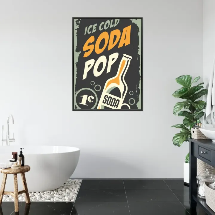 Plakat Napój Gazowany – Vintage Reklama z Lat 50.